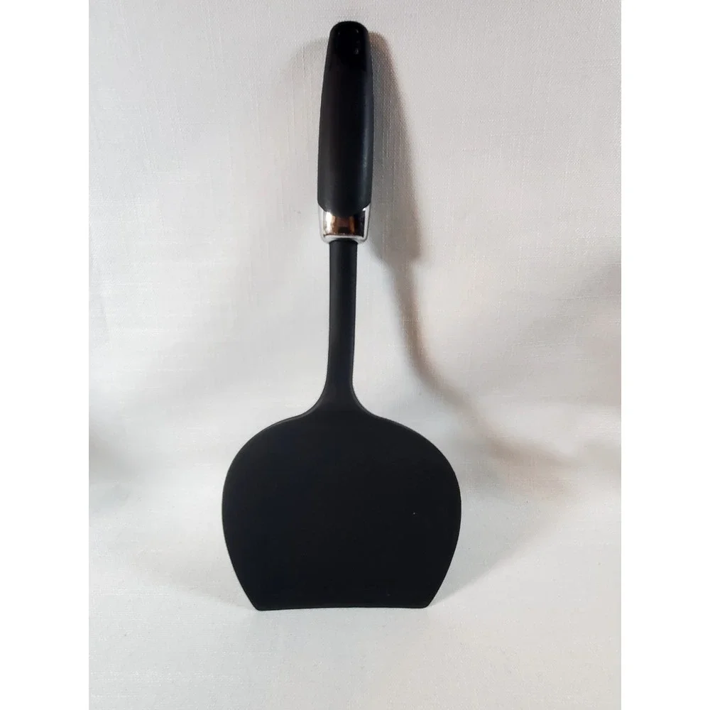 Black Silicone Spatula‎ Turner Heat Resistant Nonstick Safe Kitchen Utensil